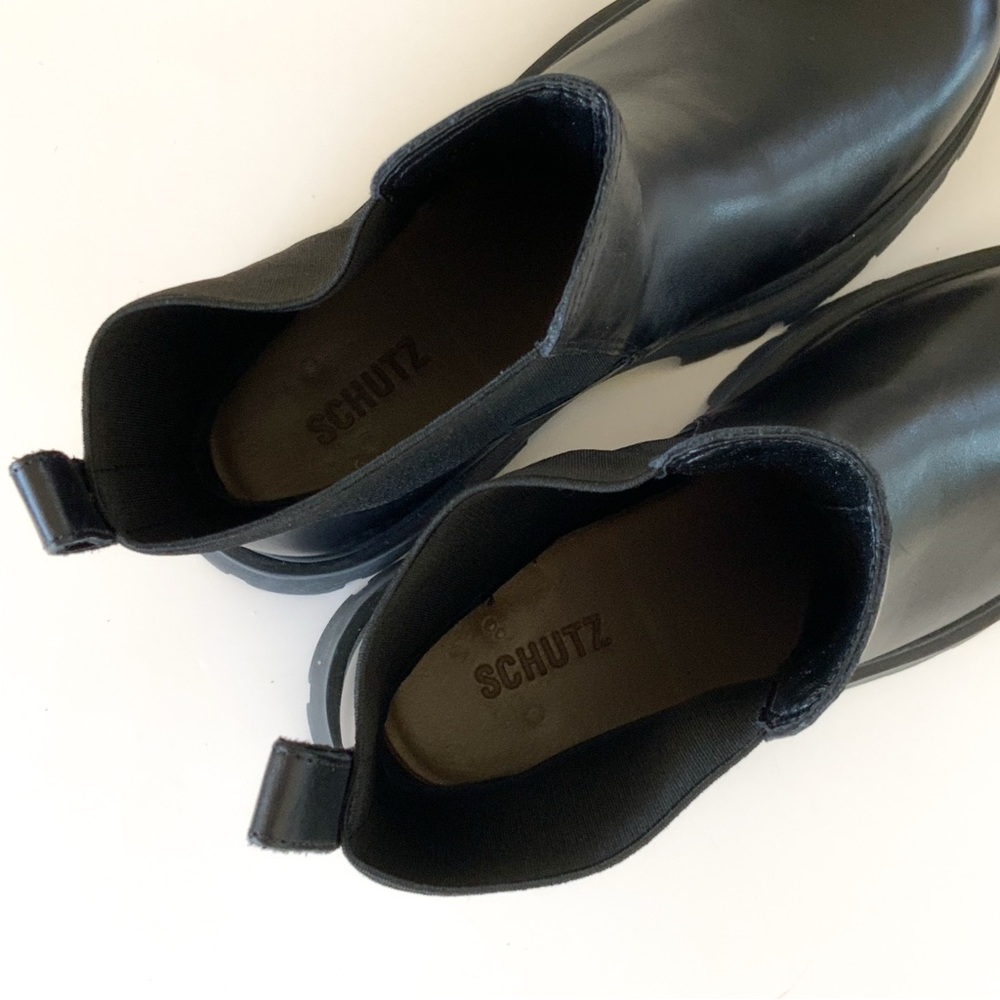 Schutz NWOT Billie Casual Atanado Black Boots Size 9.5 - Picture 8 of 11